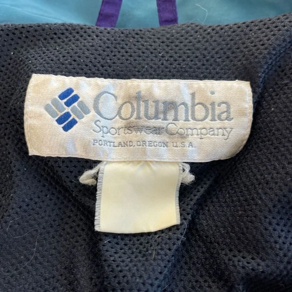 Columbia‎ Williwaw Vintage Ski Jacket XL Purple Green Y2K Colorblock 90s Coat